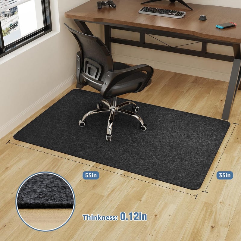 Placoot Office Chair Mat for Hardwood Floor, 55"x35" Computer Chair Rug, Under Desk Mat, Large Anti-Slip Floor Protector for Home Office - Image 2